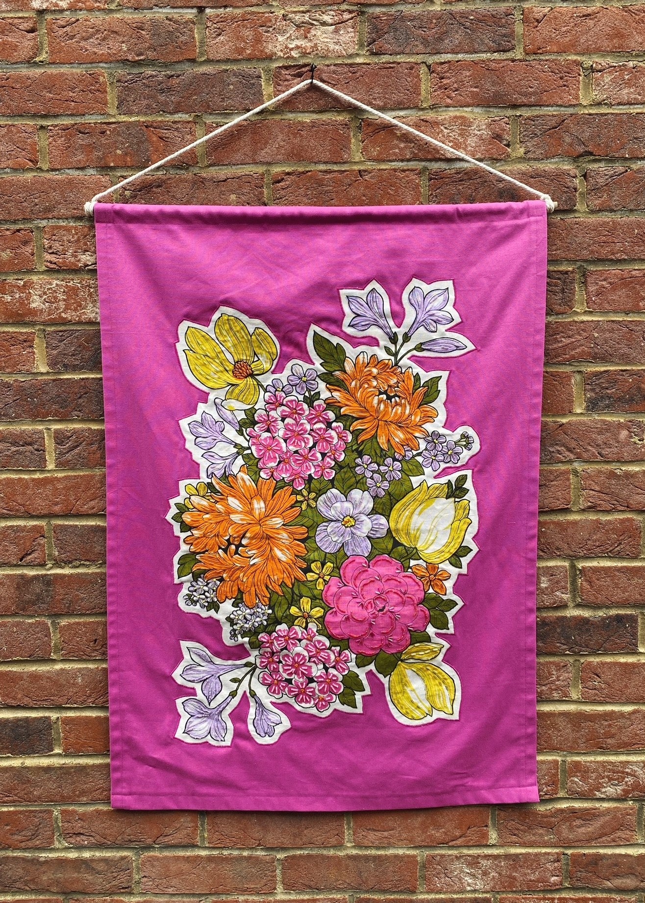 Multicolour Flower Beaded Wall Hanging